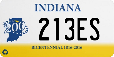 IN license plate 213ES