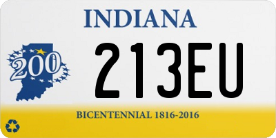 IN license plate 213EU