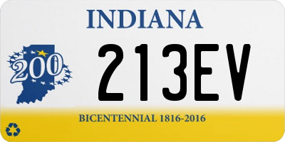 IN license plate 213EV