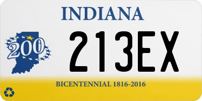 IN license plate 213EX