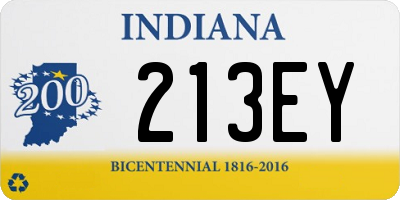 IN license plate 213EY