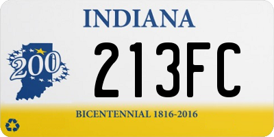 IN license plate 213FC