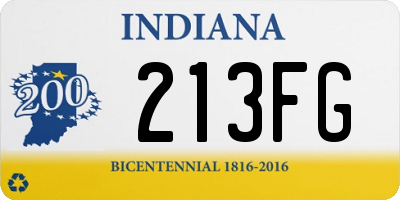 IN license plate 213FG