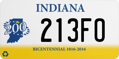 IN license plate 213FO