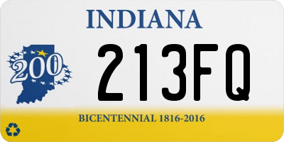 IN license plate 213FQ