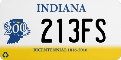 IN license plate 213FS