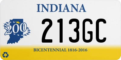 IN license plate 213GC