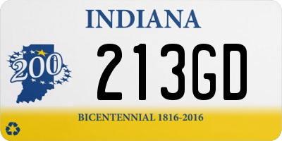 IN license plate 213GD