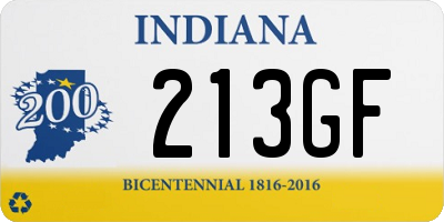 IN license plate 213GF