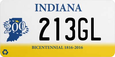 IN license plate 213GL