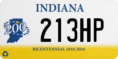 IN license plate 213HP