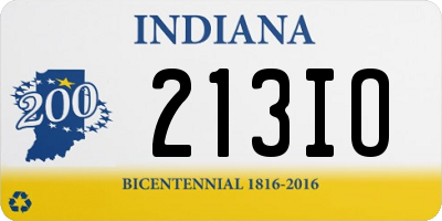 IN license plate 213IO