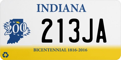 IN license plate 213JA