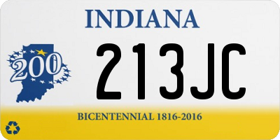 IN license plate 213JC