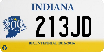 IN license plate 213JD