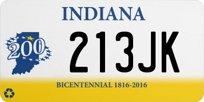 IN license plate 213JK