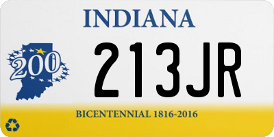 IN license plate 213JR