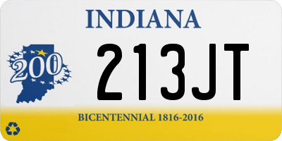 IN license plate 213JT