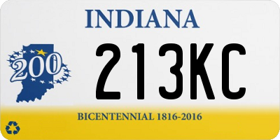 IN license plate 213KC