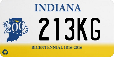 IN license plate 213KG