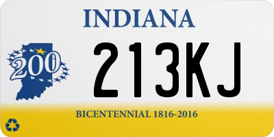 IN license plate 213KJ