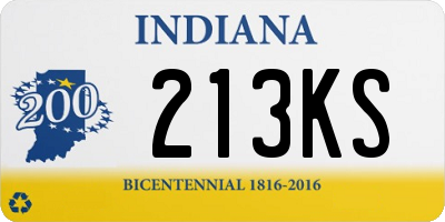 IN license plate 213KS