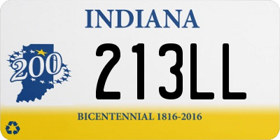 IN license plate 213LL