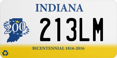 IN license plate 213LM