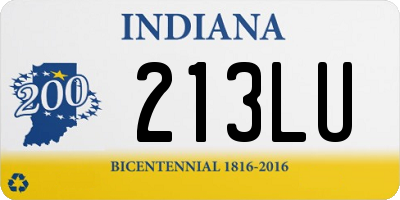 IN license plate 213LU