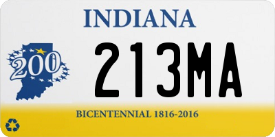 IN license plate 213MA