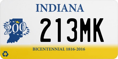 IN license plate 213MK