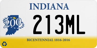 IN license plate 213ML