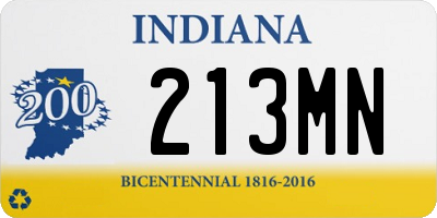 IN license plate 213MN