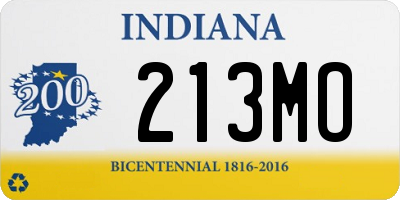 IN license plate 213MO