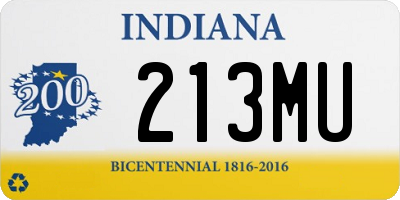 IN license plate 213MU