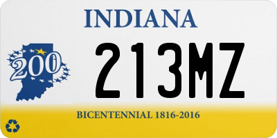 IN license plate 213MZ
