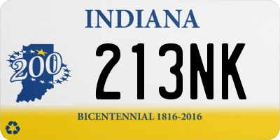 IN license plate 213NK