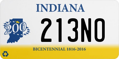 IN license plate 213NO