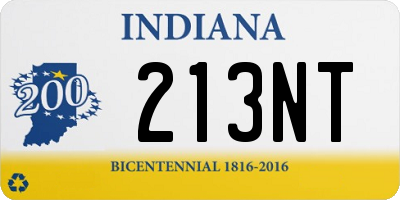 IN license plate 213NT