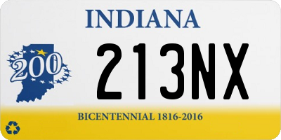 IN license plate 213NX