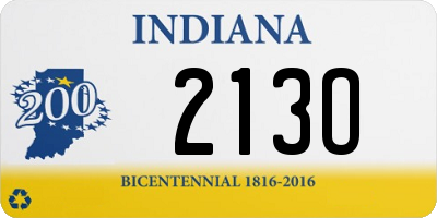 IN license plate 213O
