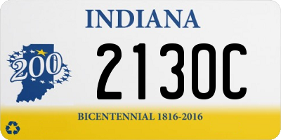 IN license plate 213OC