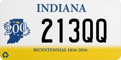 IN license plate 213QQ