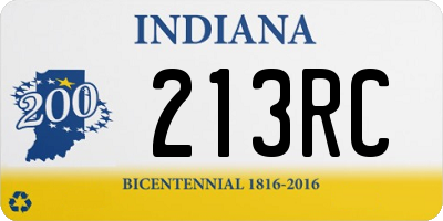 IN license plate 213RC