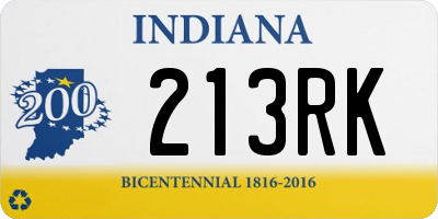 IN license plate 213RK