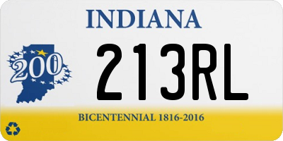 IN license plate 213RL
