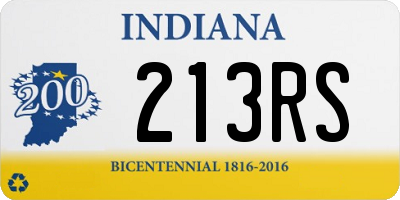 IN license plate 213RS