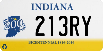 IN license plate 213RY