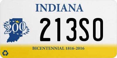 IN license plate 213SO