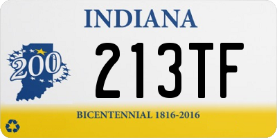 IN license plate 213TF